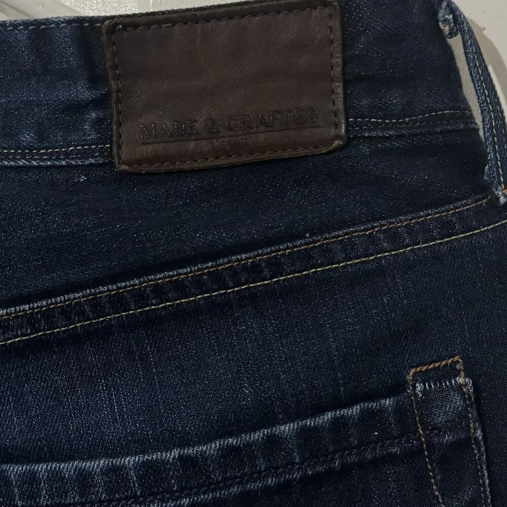 Levi’s Made & Crafted Japanese Selvedge Denim Shorts Tapered Men’s W32 Dark Wash